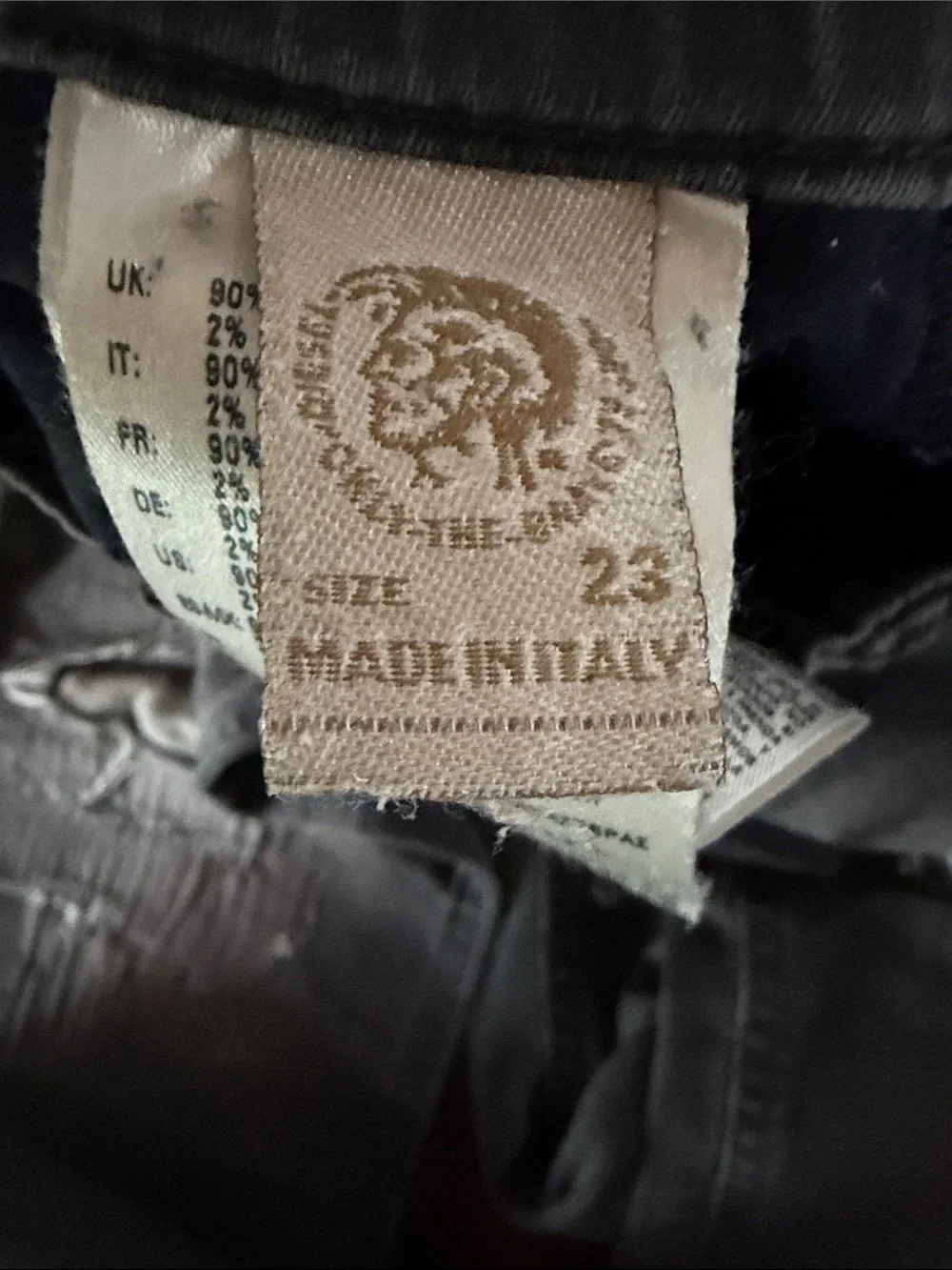 Diesel Men's Distressed Gray Slim Straight Jeans